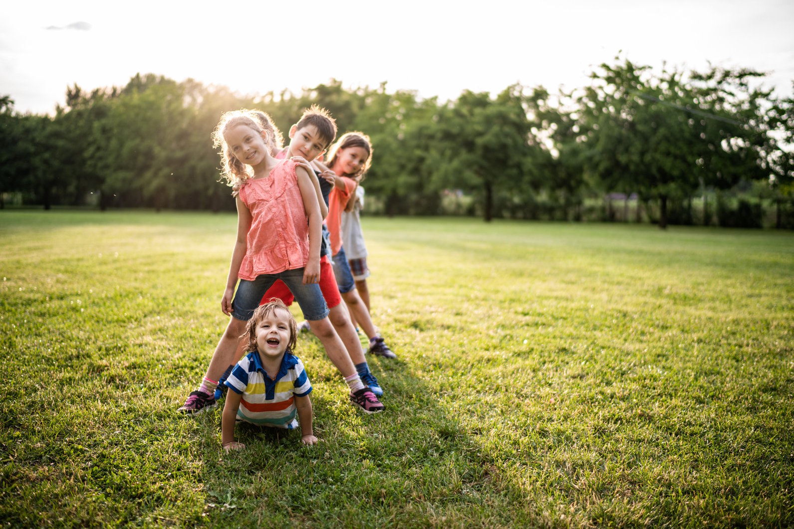 Kids playing in park